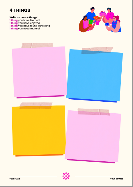 4 things worksheet